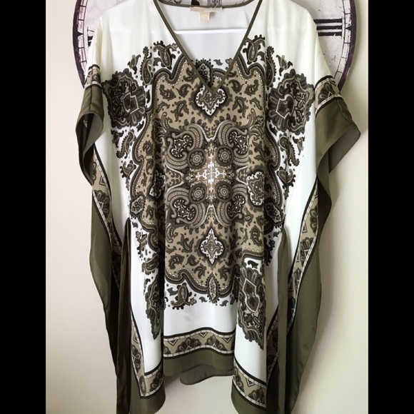 Michael Kors top small/medium cream and tan - Picture 2 of 8